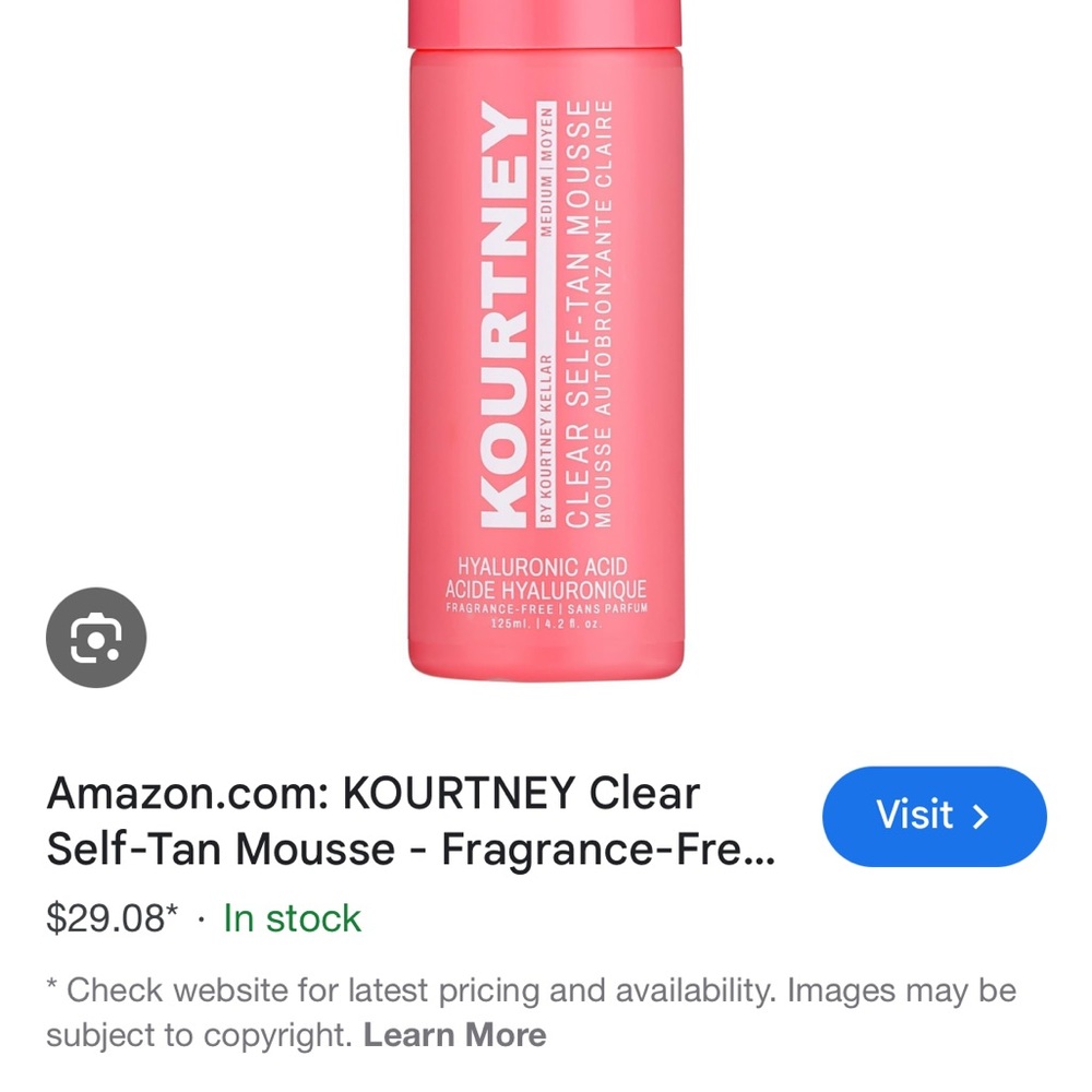Kourtney Clear Self-Tan Mousse!